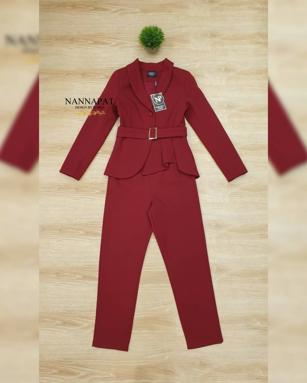 เสื้อกระดุมหน้ากางเกงมีกระเป๋าข้าง