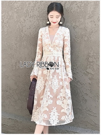 Lady Diana Pure Elegant White and Cream Lace Dress