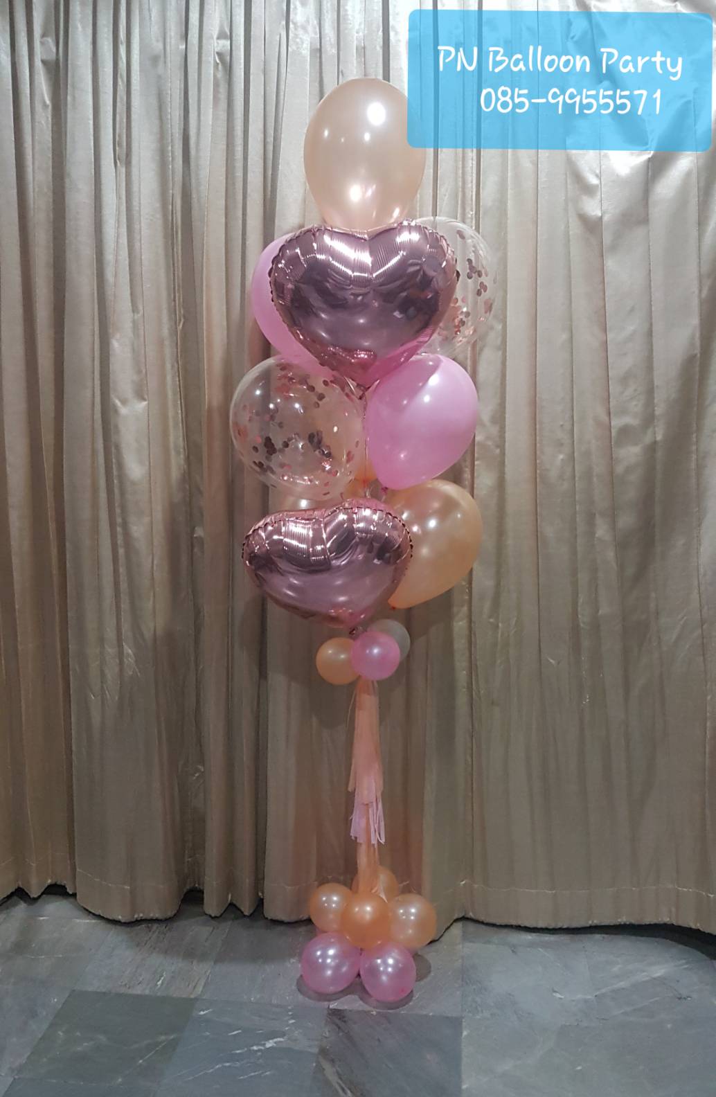 ช่อลูกโป่งสีโรสโกลด์ สวยหรู ดูดี ราคาไม่แพง Rosegold Balloons