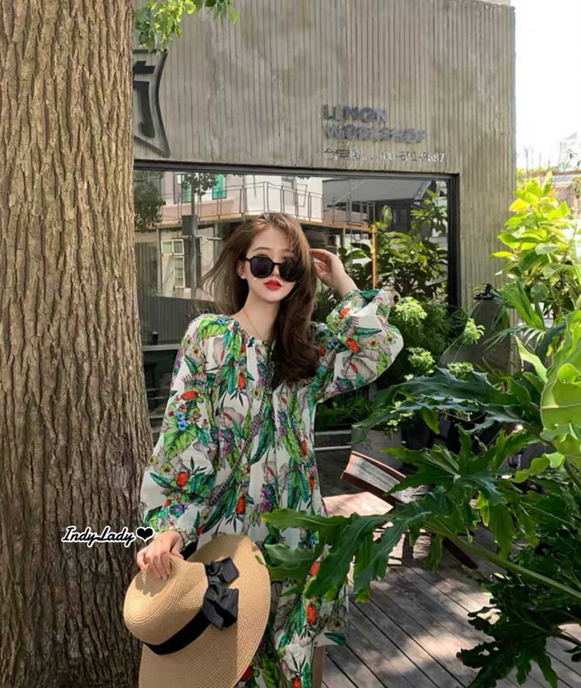 มินิเดรสทรงสวยแขนยาว