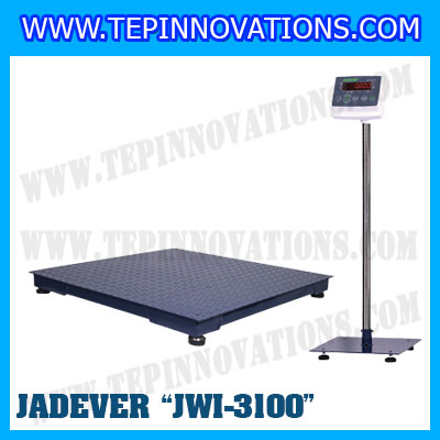 เครื่องชั่งดิจิตอลตั้งพื้น 500kg ยี่ห้อ JADEVER รุ่น JWI-3100 II ขนาดแท่น 100x100cm. เครื่องชั่งน้ำหนัก500กิโล เครื่องชั่งดิจิตอลชั่งน้ำหนัก500kg ตาชั่ง500kg ตาชั่ง ดิจิตอล500kg เครื่องชั่งดิจิตอล500kg พิกัดน้ำหนัก 500kg ค่าละเอียด 50g