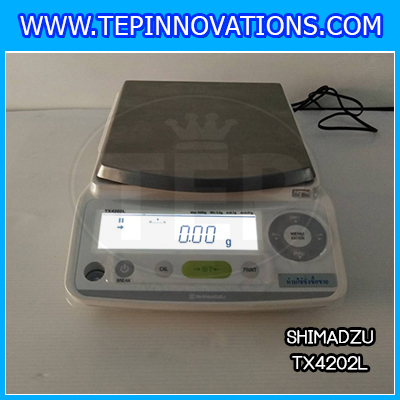 เครื่องชั่ง4200กรัม เครื่องชั่งน้ำหนัก4200กรัม เครื่องชั่งละเอียดสูง4200กรัม เครื่องชั่งน้ำหนัก4200g เครื่องชั่งทศนิยม 2 ตำแหน่ง ตาชั่งละเอียดสูง4200g เครื่องชั่งละเอียดสูง พิกัดน้ำหนัก 4200g ความละเอียด 0.01g ยี่ห้อ SHIMADZU รุ่น TX4202L