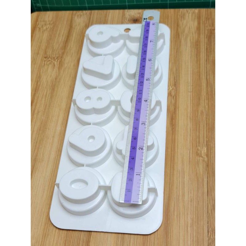 พิมพ์พลาสติก 0-9 พิมพ์วุ้น พิมพ์น้ำแข็ง แม่พิมพ์ ตัวเลข j12