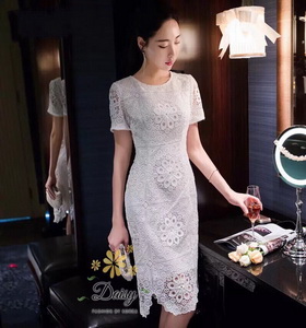 เสื้อผ้าแฟชั่นเกาหลีสวยๆเดรสลูกไม้เกรดพรีเมี่ยมใช้ลูกไม้เนื้อดี