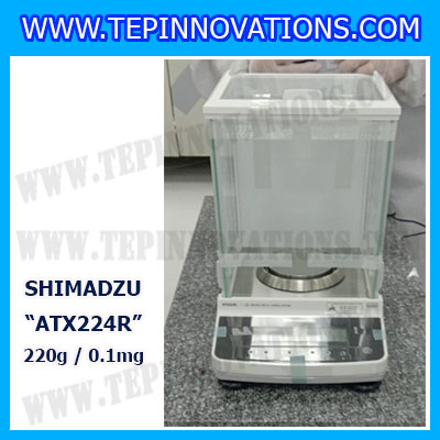 เครื่องชั่งอ่านค่าละเอียดสูงรุ่น ATX224R พิกัด 220g x 0.0001g เครื่องชั่ง 220 กรัม เครื่องชั่งน้ำหนัก 220g เครื่องชั่งละเอียดสูง 220g เครื่องชั่งน้ำหนัก 220g เครื่องชั่งทศนิยม 4 ตำแหน่ง ตาชั่ง 220g เครื่องชั่งยี่ห้อ SHIMADZU รุ่น ATX224R