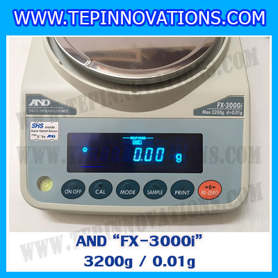 เครื่องชั่ง3200กรัม เครื่องชั่งน้ำหนัก3200กรัม เครื่องชั่งละเอียดสูง3200g เครื่องชั่งน้ำหนัก3200g ตาชั่งกรัม กิโลดิจิตอลกรัม3200 เครื่องชั่งทศนิยม 2 ตำแหน่ง ความละเอียด 0.01g AND FX-3200g/0.01g จานชั่งขนาดเส้นผ่าศูนย์กลาง150 mm.