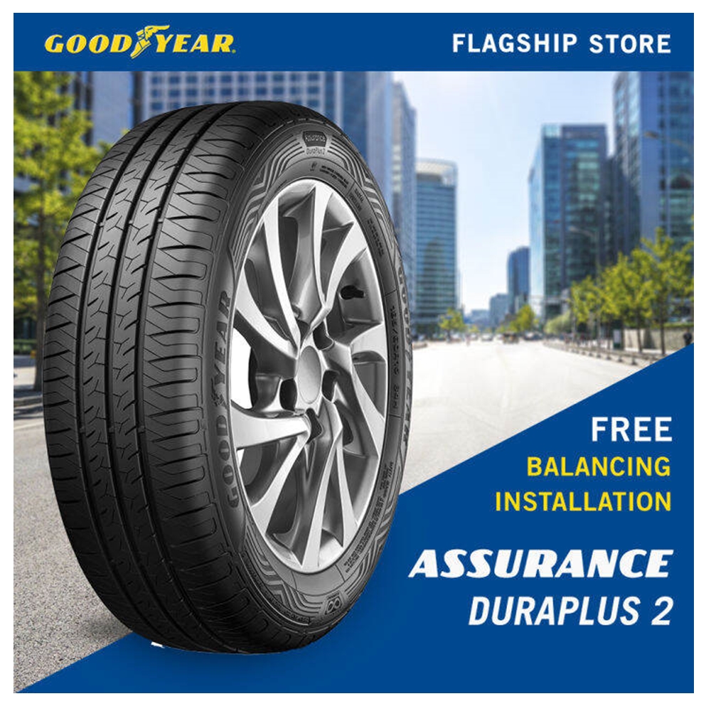 ยางรถยนต์ ขนาด 185/60R15 ,195/55R15 ,195/60R15 ,195/65R15 ,215/60R16 รุ่น Assurance Duraplus2 ยี่ห้อ GOODYEAR (แถมจุ๊บลม)