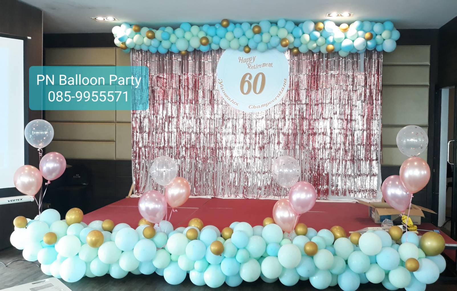 ฉากลูกโป่ง Balloon Backdrop กำแพงลูกโป่ง ลูกโป่งงานปาร์ตี้ งานวันเกิด งานรื่นเริง