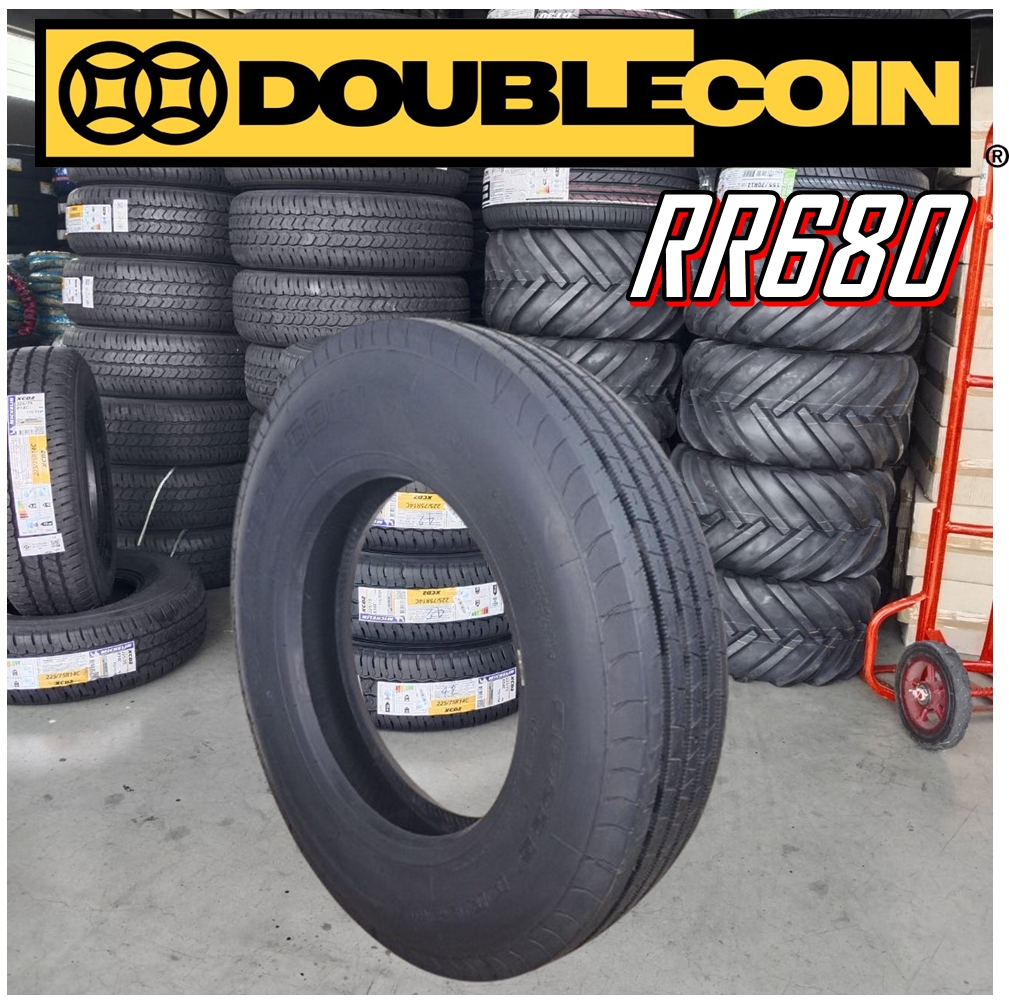 ยางรถบรรทุก เรเดียล ขนาด 11R22.5 รุ่น RR680 16PR ยี่ห้อ DOUBLE COIN