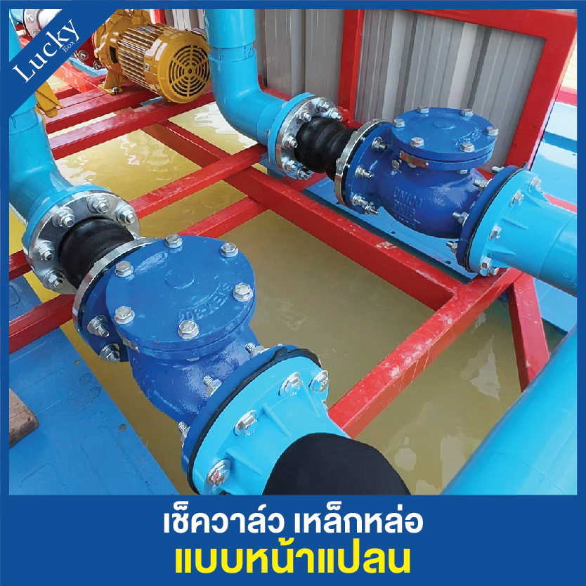 เช็ควาล์ว (Check Valve) เช็ควาล์วเหล็กหล่อ แบบหน้าแปลน ขนาด 4 นิ้ว