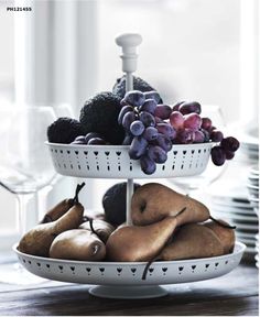 จานเสิร์ฟ 2 ชั้น, ขาว