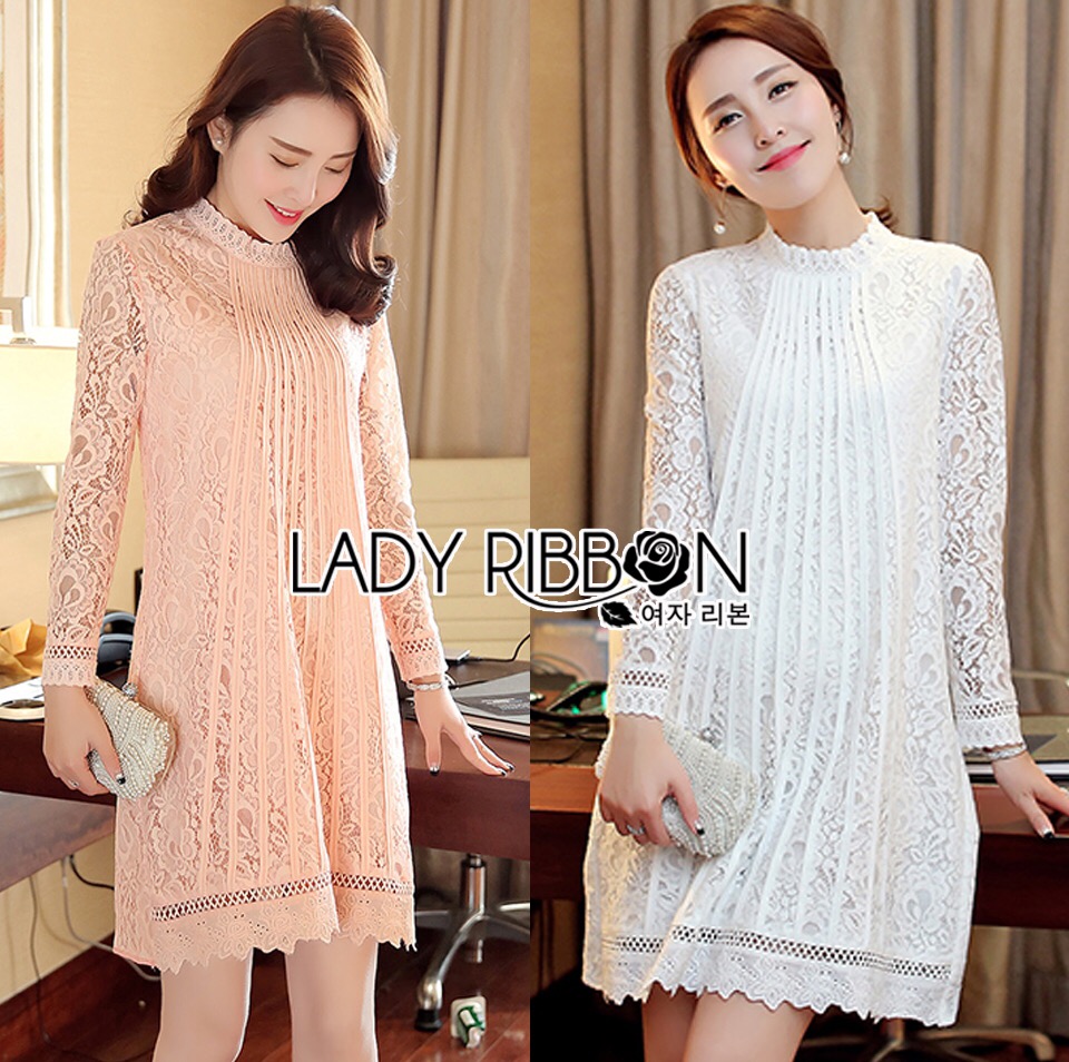 Lady Ribbon's Made lady ribbon online 🎀 Lady Nara Classic Striped High-Neck Lace
