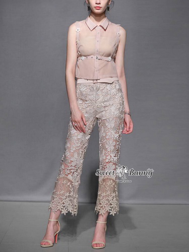 เสื้อเชิ้ตแขนกุด มีสายรัดเข็มขัด