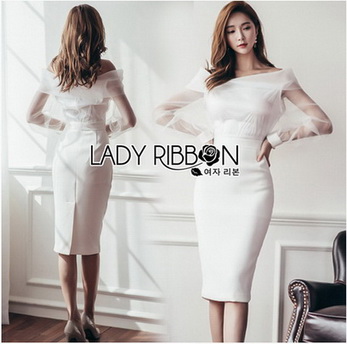 Crepe and Organza Dress เดรสผ้าเครป