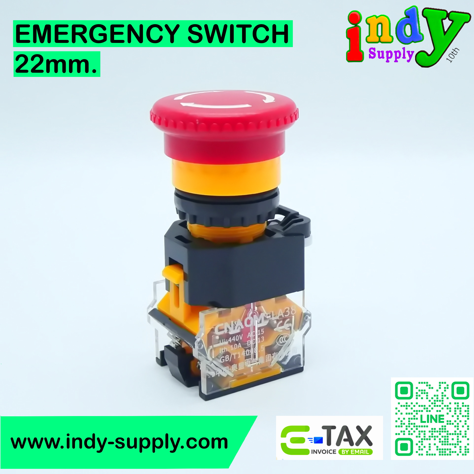 Emergency push button 22mm.