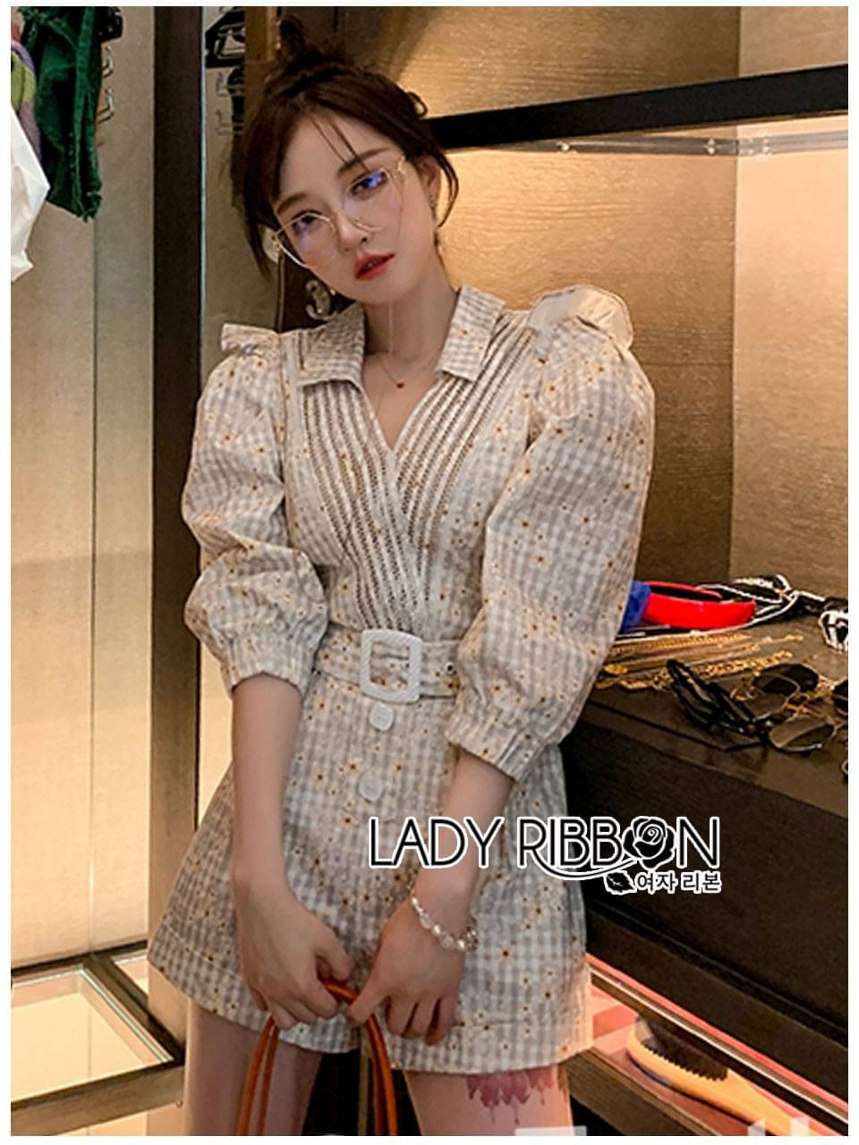 เพลสูทขาสั้นลายสก็อตเล็ก