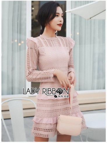 เดรสผ้าลูกไม้สีพาสเทล