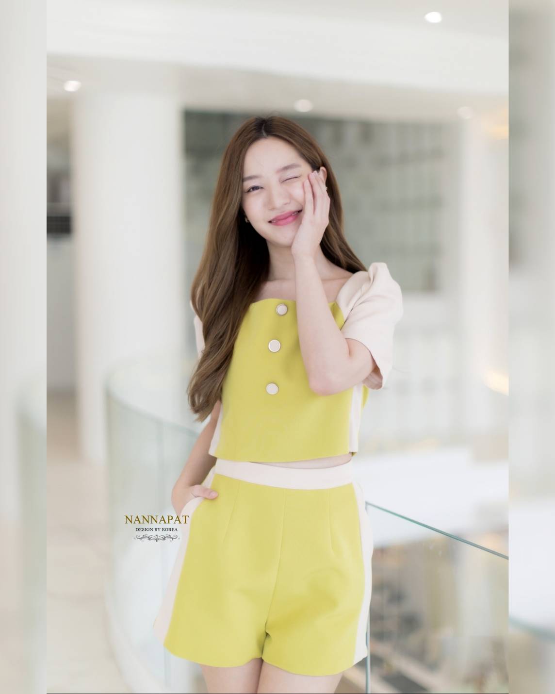 งานกระดุมหน้า กางเกงมีกระเป๋าข้าง ลายเสื้อ