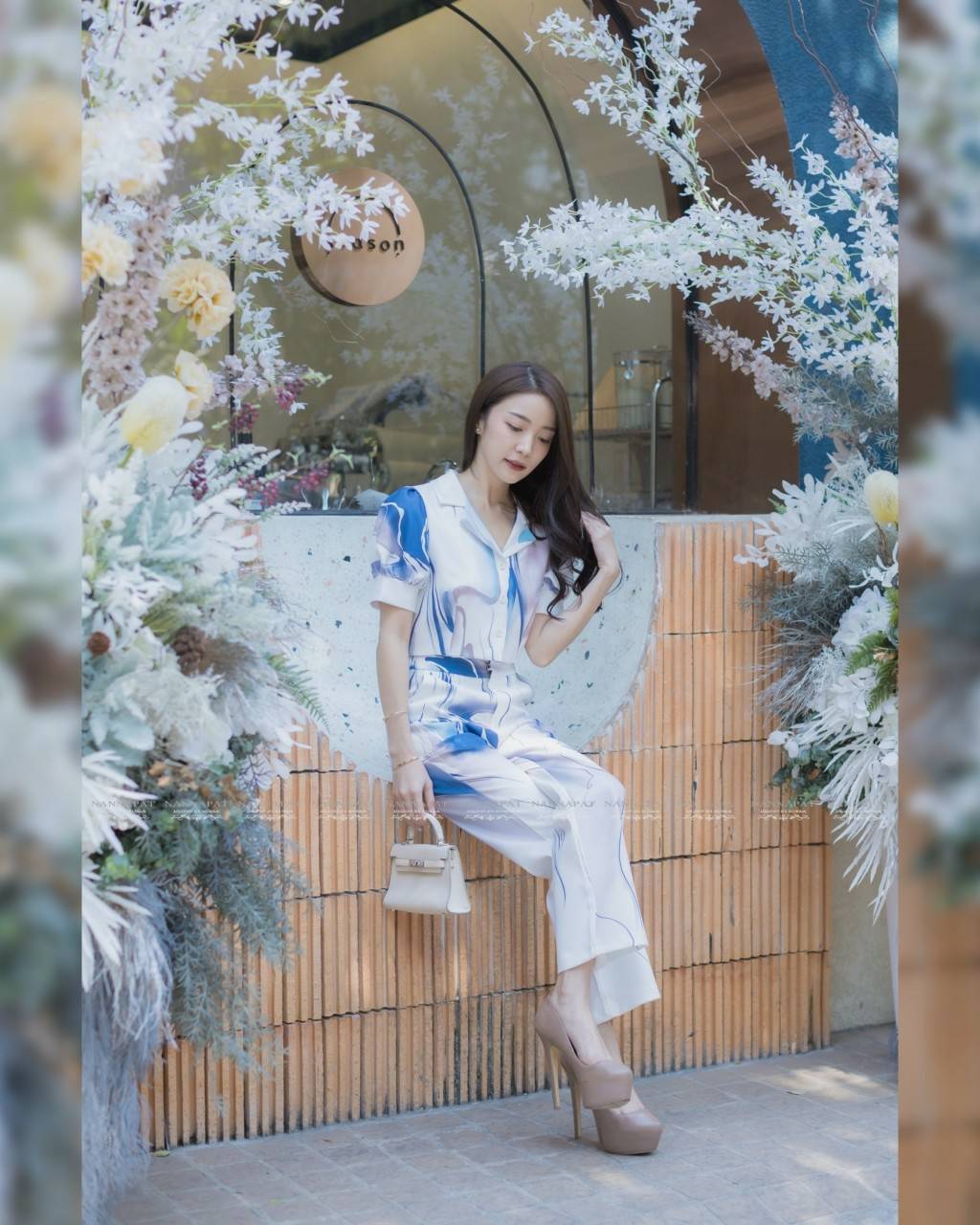 เสื้อกระดุมหน้ากางเกงมีกระเป๋าข้าง