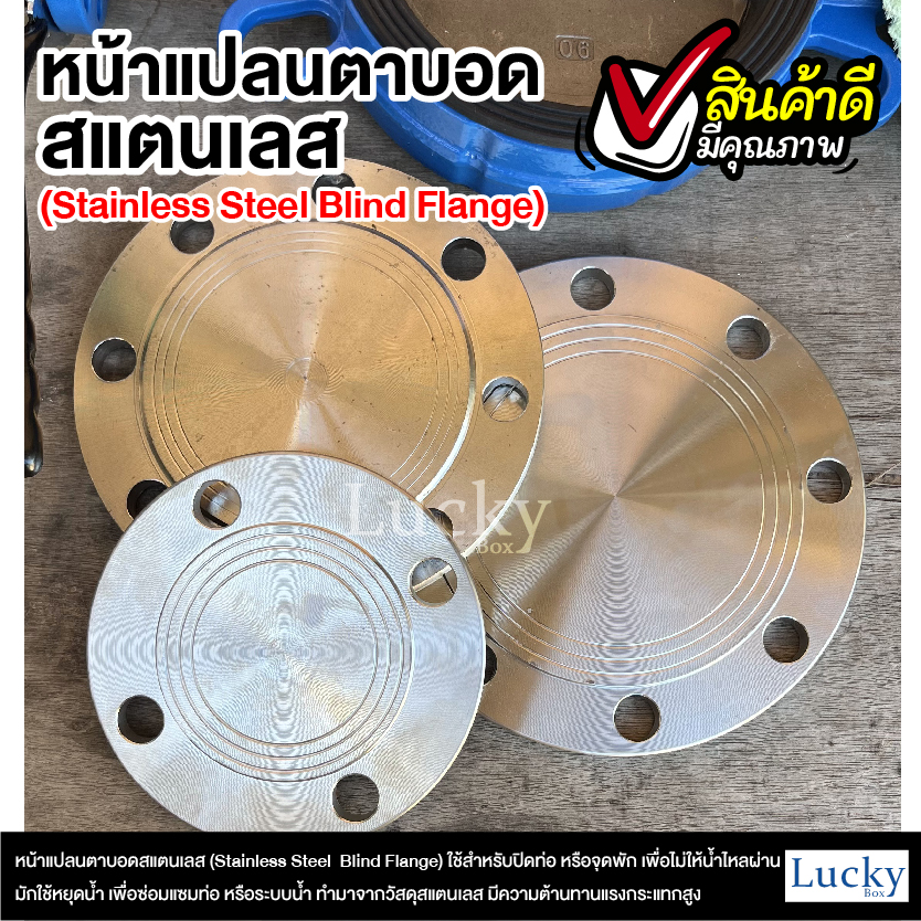 หน้าแปลนตาบอดสแตนเลส ขนาด 6 นิ้ว (Stainless Steel Blind Flange)