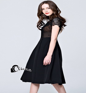 Dress - เดรสดำงานลูกไม้