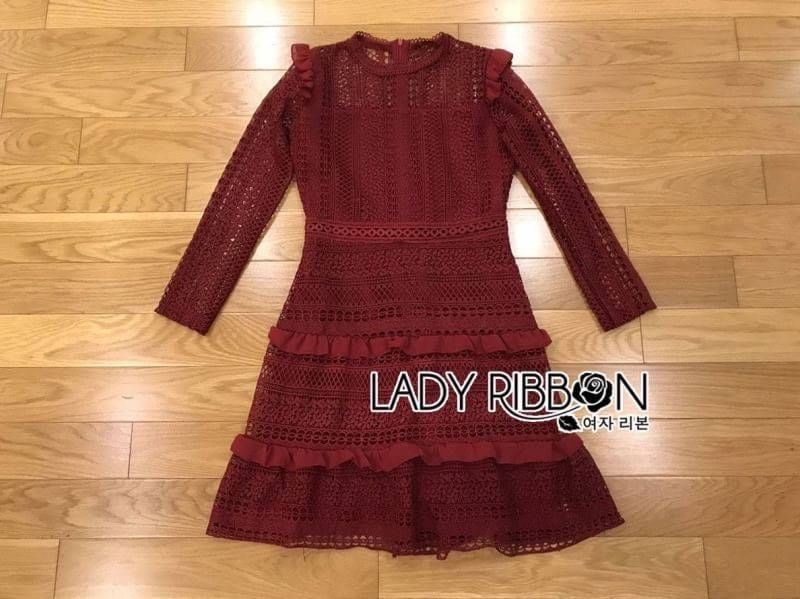 เดรสผ้าลูกไม้สีพาสเทลตกแต่งระบาย