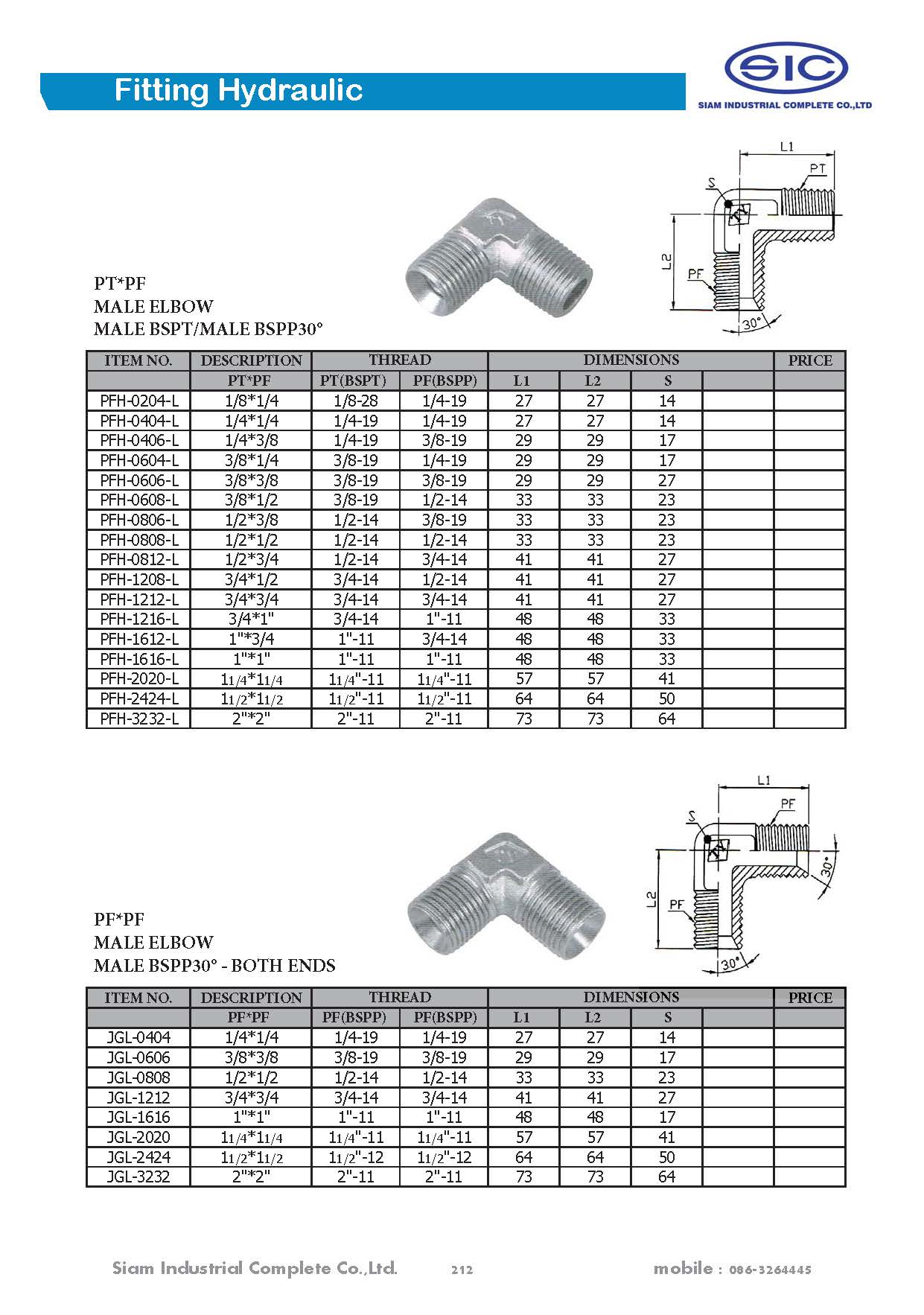 ข้อต่อไฮดรอลิค Fitting Hydraulic 3000 PSI