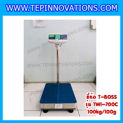 เครื่องชั่งดิจิตอลแบบนับชิ้นงาน100kg ตาชั่งนับจำนวนดิจิตอล100kg เครื่องชั่ง100kg ความละเอียด 10g เครื่องชั่งนับชิ้นงาน เครื่องชั่งยี่ห้อ " T-BOSS " รุ่น TWI-700C
