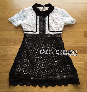 Lace Mix Dress Lady Ribbon เดรสลายเพชร
