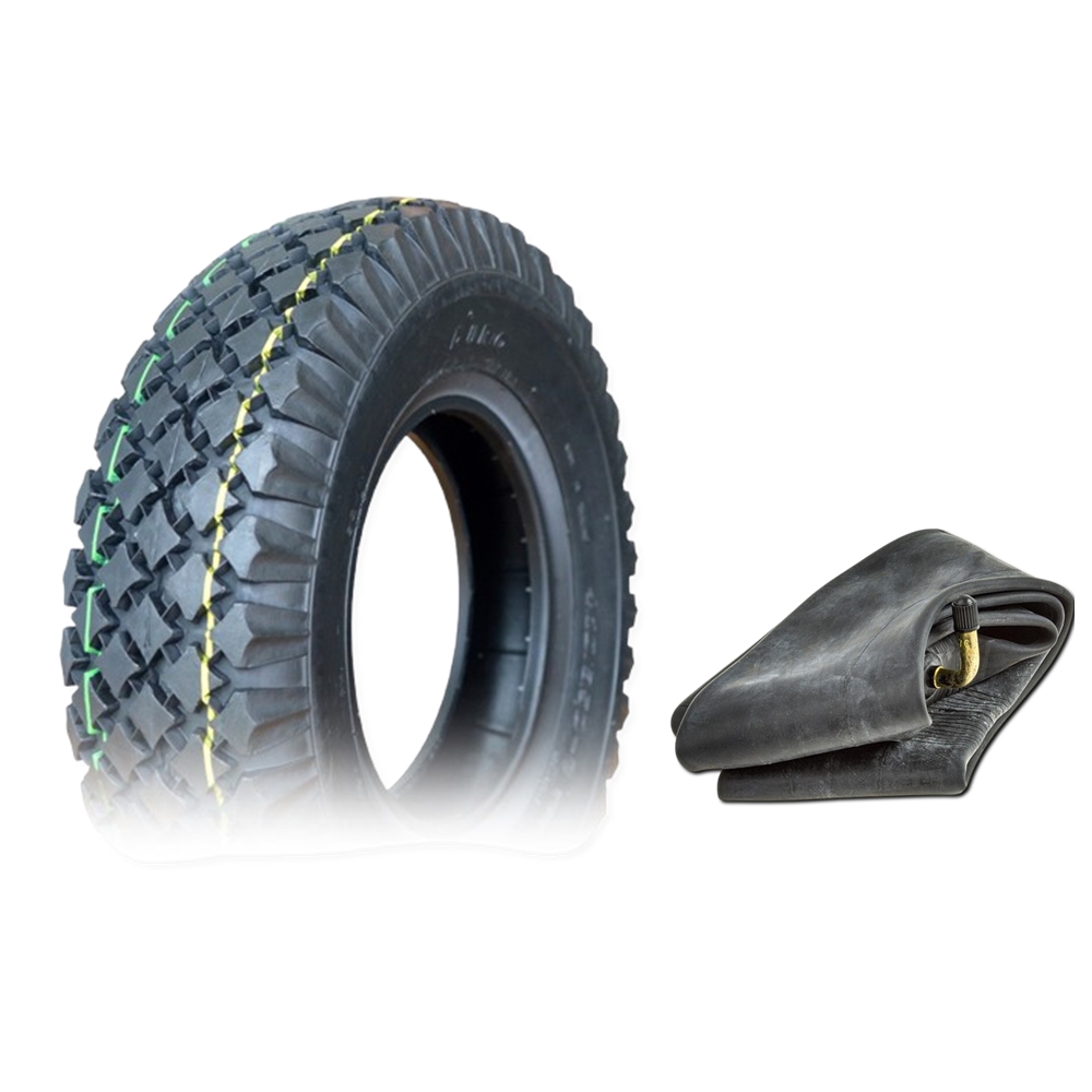 ยางรถอุตสาหกรรม & รถเข็น ขนาด 3.00-4 ชนิด TT รุ่น HF210 4PR ยี่ห้อ DURO+ยางใน 3.00-4 TR87 DEESTONE