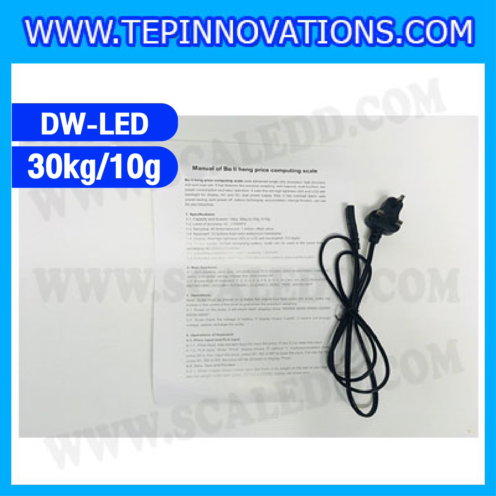 เครื่องชั่งคำนวณราคา30กิโลกรัม เครื่องชั่งดิจิตอล30kg Pricing Scale เครื่องชั่ง30kg ความละเอียด10g ตาชั่ง30กิโล เครื่องชั่งยี่ห้อ DYNAWEIGHT รุ่นDW88 (ผ่านตรวจรับรองจากสำนักงานกลางชั่งตวงวัด)