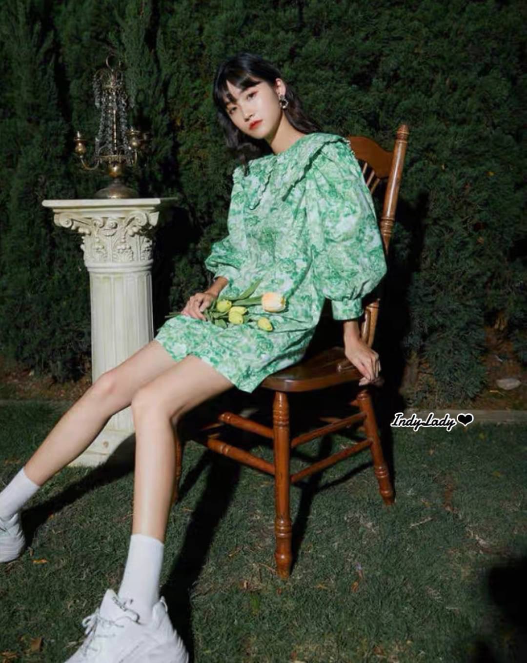 มินิเดรส แขนยาว5ส่วน