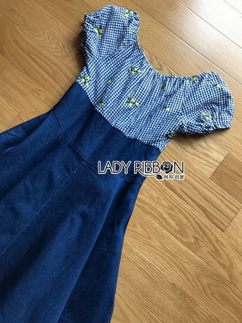 Lady Carrie Country Girl Off-Shoulder Blue