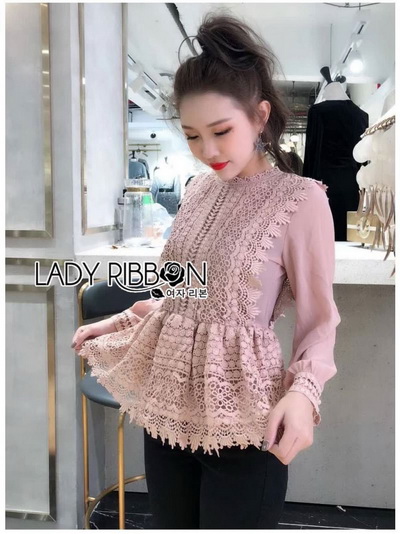 เสื้อผ้าชีฟองตกแต่งลูกไม้สไตล์วินเทจ