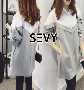 Sevy Mini dress คอปก แขนยาว