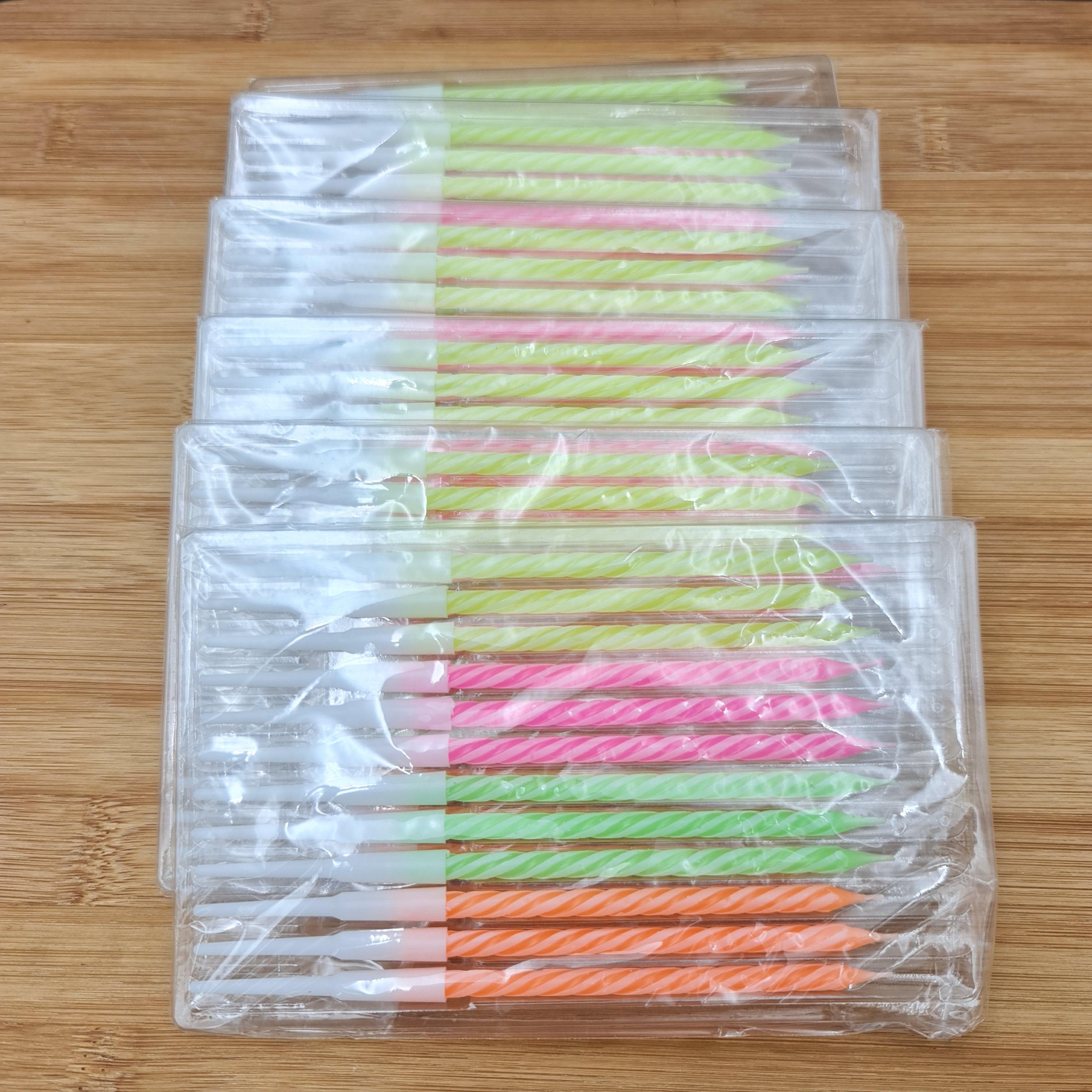 เทียนปักเค้ก เทียนวันเกิด 13cm.*12แท่ง*6แพ๊ค เค้กวันเกิด เทียนผอม j12 เจริญ12