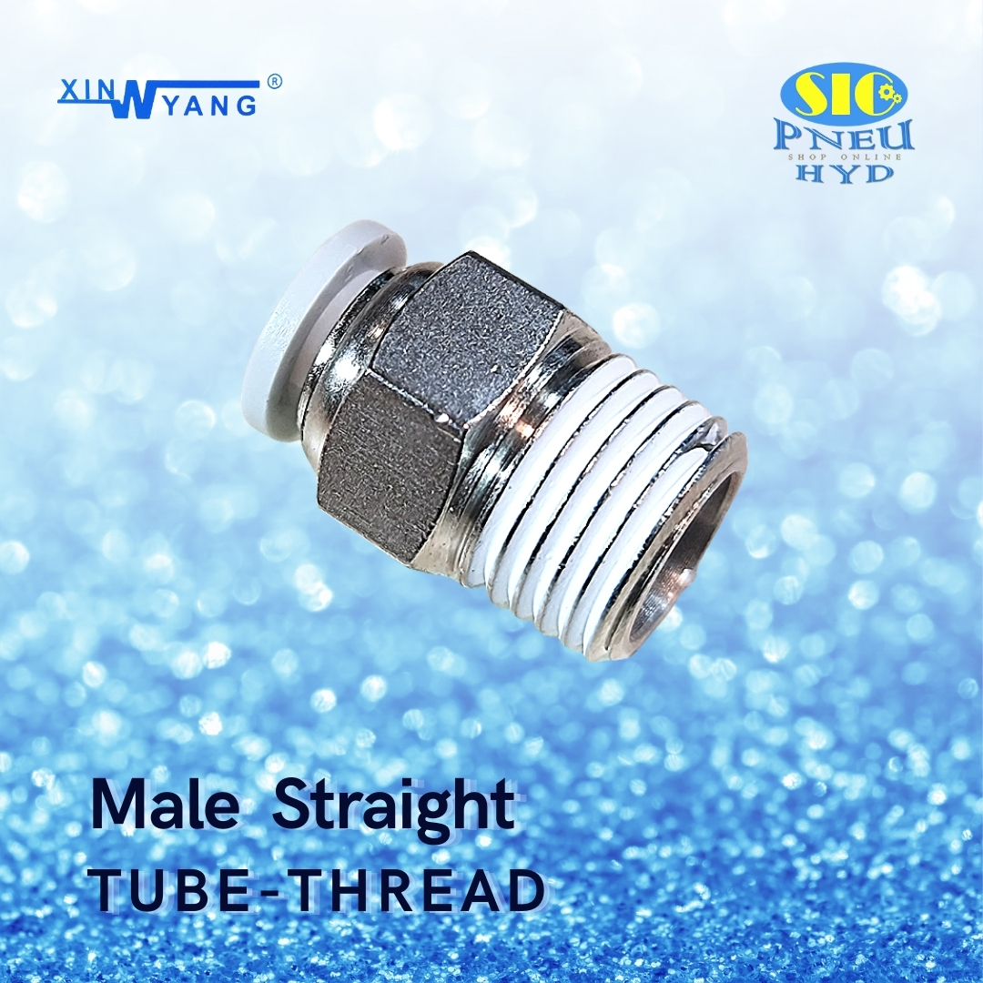 SPC : ข้อต่อลมต่อตรงสวมสาย เกลียวนอก MALE STRAIGHT TUBE TO THREAD