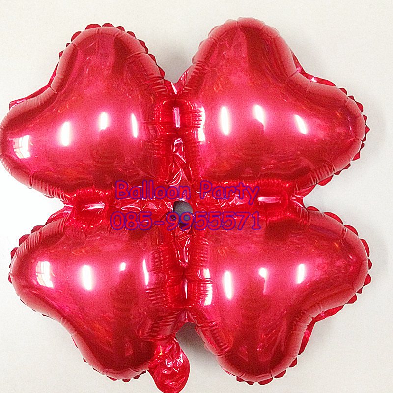 ลูกโป่งฟรอยรูปหัวใจสีแดง ใส่ช่อลูกโป่งและทำซุ้มลูกโป่งได้ Red Heart Foil Balloon