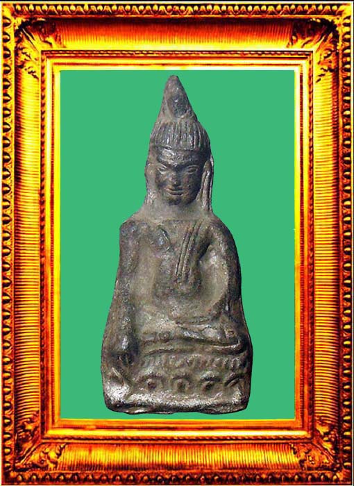 พระหูยานลพบุรีพิมพ์กลางหน้าหนุ่มอกกากบาท