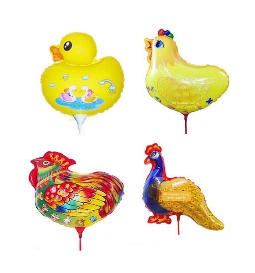 ลูกโป่งก้าน เป็ด ไก่ นกยูง Duck Chicken Peacock Balloon