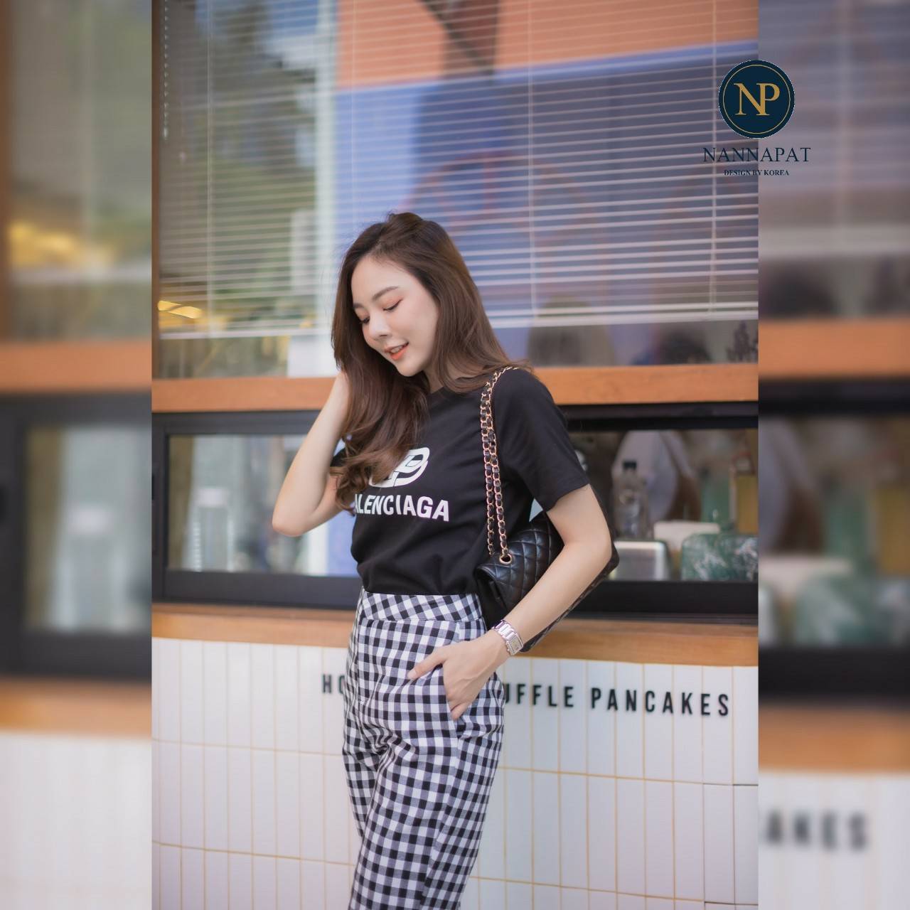 เซท กางเกงลายสก็อตทรงสวย