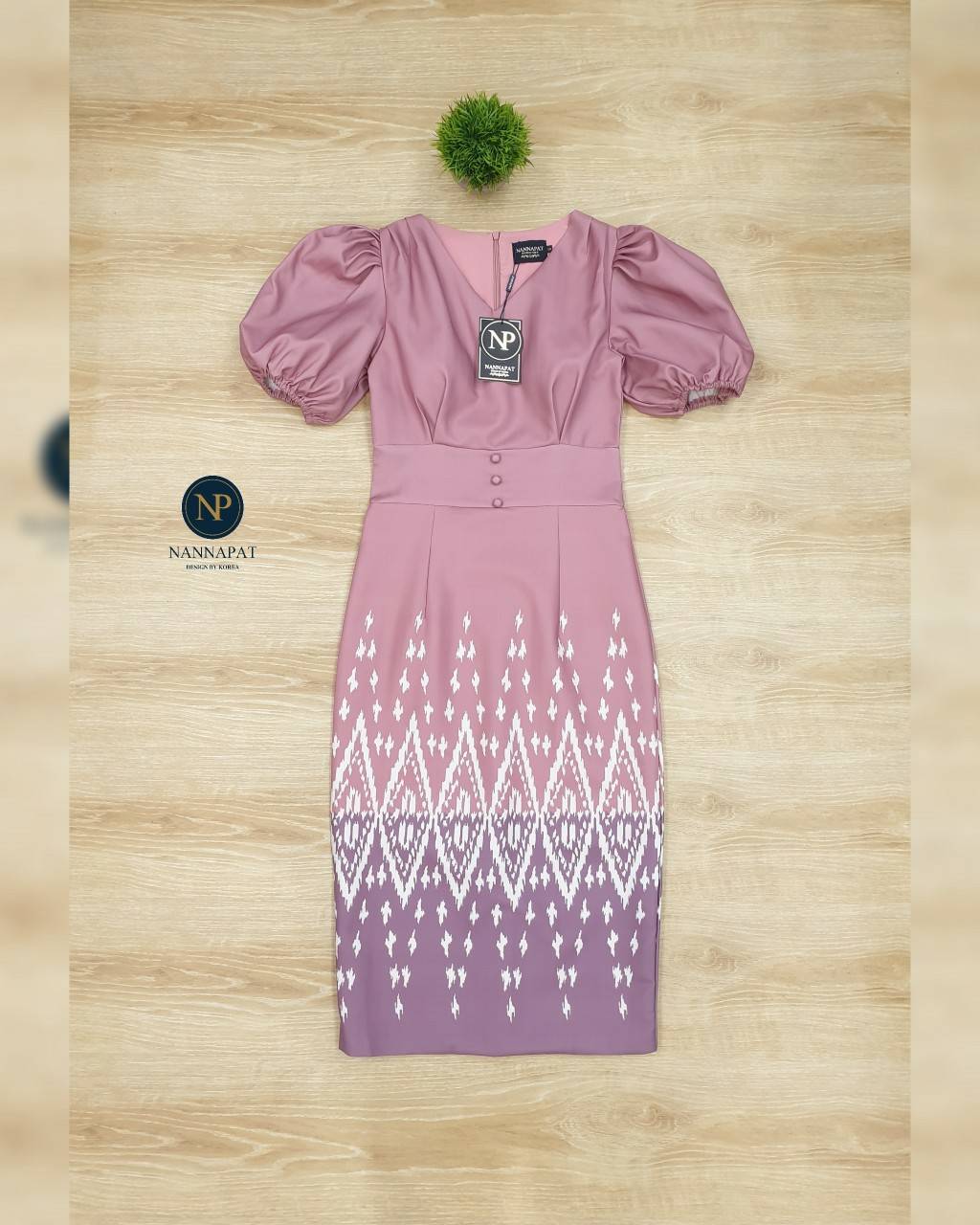 Dress ผ้าพิมพ์ลายไทย