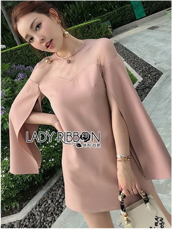 Chic Cape Ribbon Dress
