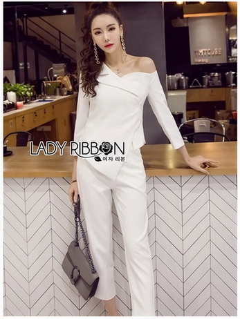 เซ็ตเสื้อสูททรงเปิดไหล่