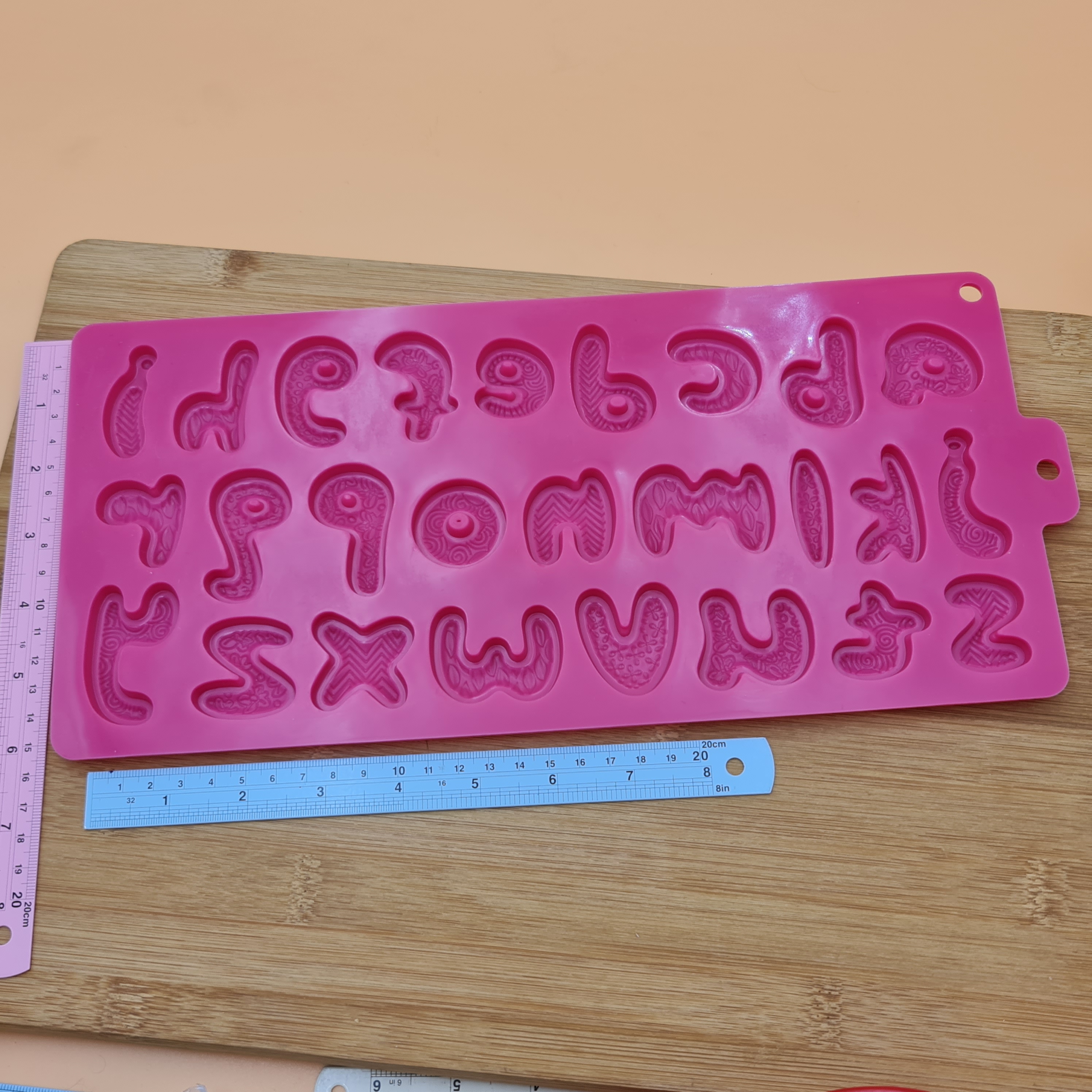 ✅️🇹🇭 แม่พิมพ์ซิลิโคน ตัวหนังสือ A-Z 0-9 สำหรับงาน ฟองดอง วุ้น ช็อคโกแลต โมลสบู่ เรซิ่น เจริญ12