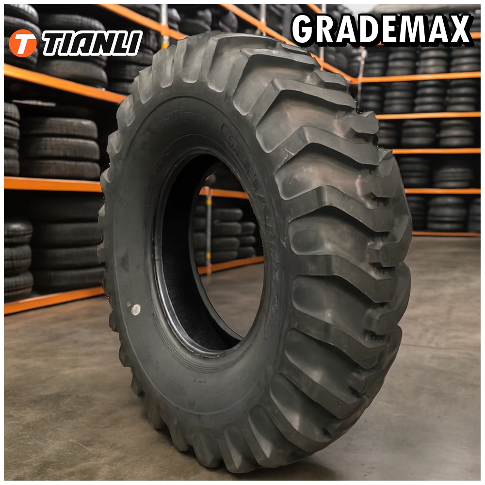 ยางรถอุตสาหกรรม รถตัก รถเกรด ขนาด 13.00-24 ,14.00-24 รุ่น GRADEMAX ชนิด TL 12PR ยี่ห้อ TIANLI