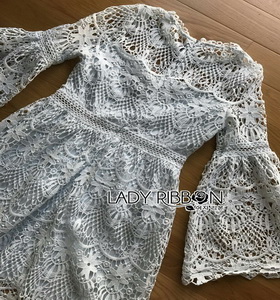Guipure Lace Dress Lady Ribbon เดรสผ้าลูกไม้