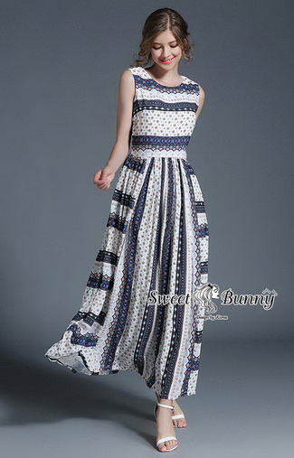 Maxi ผ้าเนื้อดีผ้าสลับลายขวาง