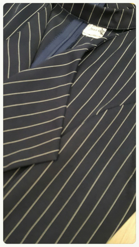 ชุดจั๊มสูทเกาหลีผ้าทอเนื้อดีผ้านุ่มสีกรมลายริ้ว