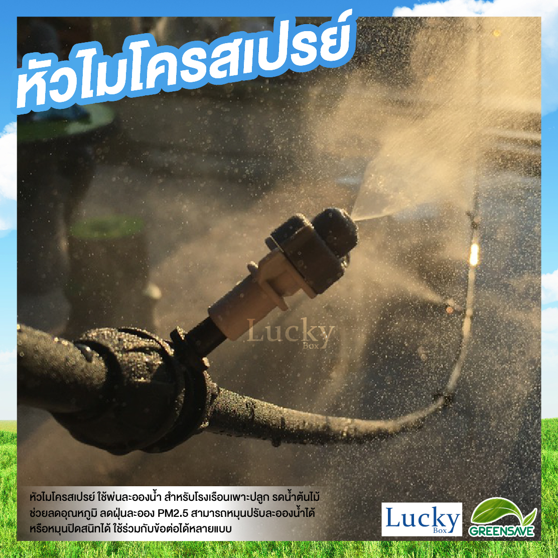 หัวไมโครสเปรย์ สีเทา ความละเอียด 0.6 มม. (แพ็ค 20 ชิ้น)